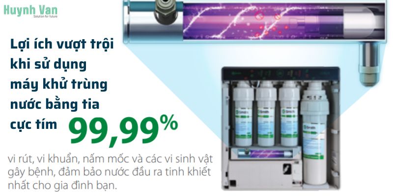 Lợi ích vượt trội khi sử dụng máy khử trùng nước bằng tia cực tím