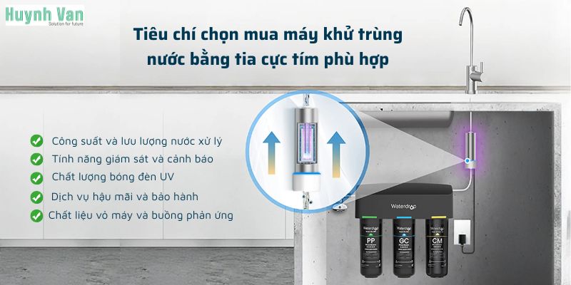 Tiêu chí chọn mua máy khử trùng nước bằng tia cực tím phù hợp