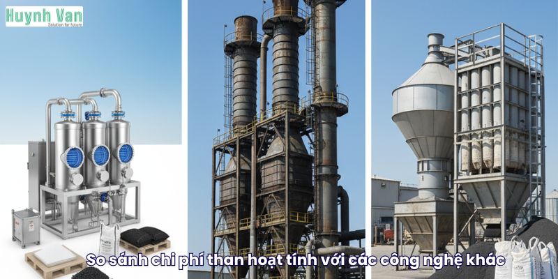 So sánh chi phí than hoạt tính với các công nghệ khác