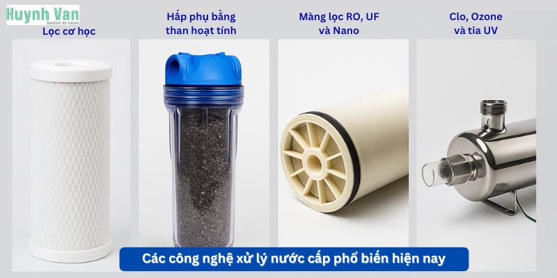 Các công nghệ xử lý nước cấp phổ biến hiện nay