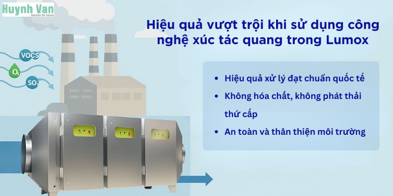 Hiệu quả vượt trội khi sử dụng công nghệ xúc tác quang trong Lumox