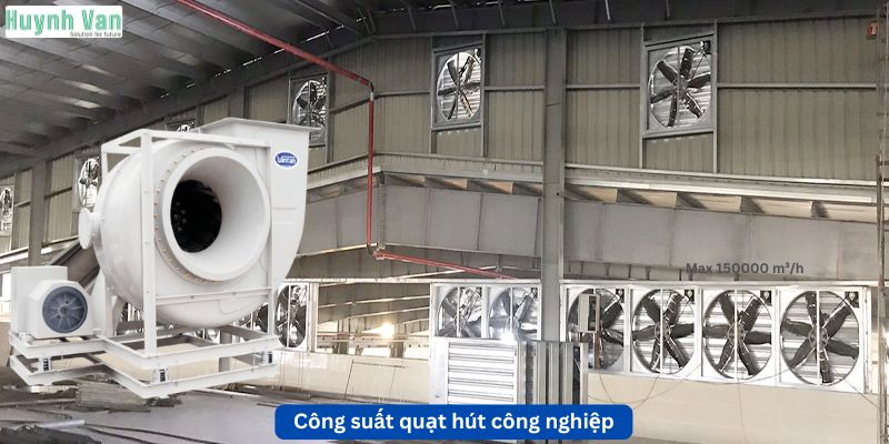 Công suất quạt hút công nghiệp