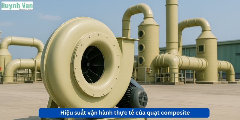 Hiệu suất vận hành thực tế của quạt composite trong hệ thống xử lý khí thải