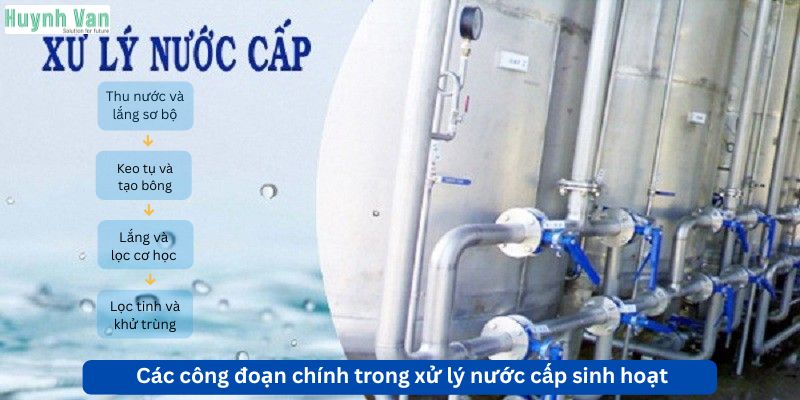 Các công đoạn chính trong xử lý nước cấp sinh hoạt