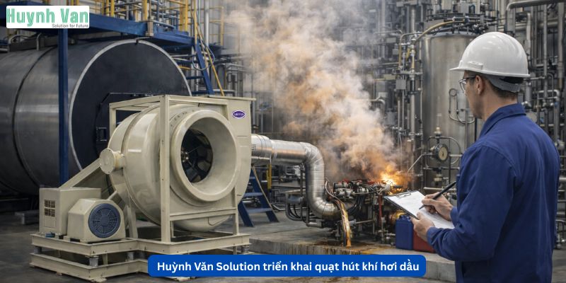 Huỳnh Văn Solution triển khai giải pháp quạt hút khí hơi dầu