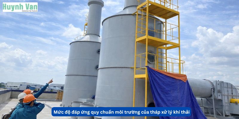 Mức độ đáp ứng quy chuẩn môi trường của tháp xử lý khí thải