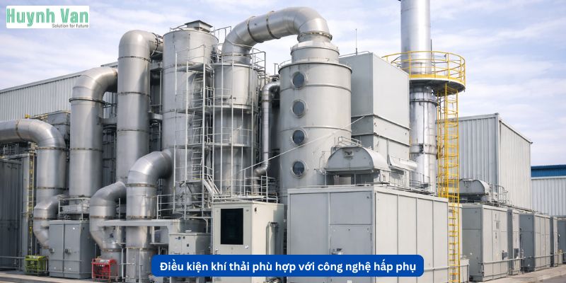 Điều kiện khí thải phù hợp với công nghệ hấp phụ