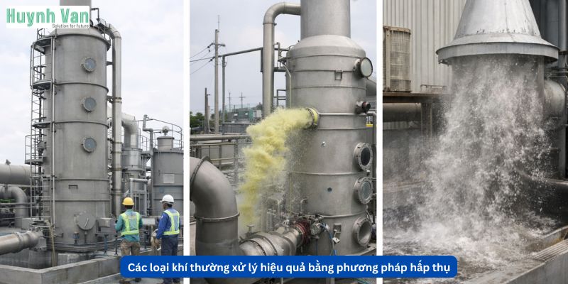 Các loại khí thường xử lý hiệu quả bằng phương pháp hấp thụ