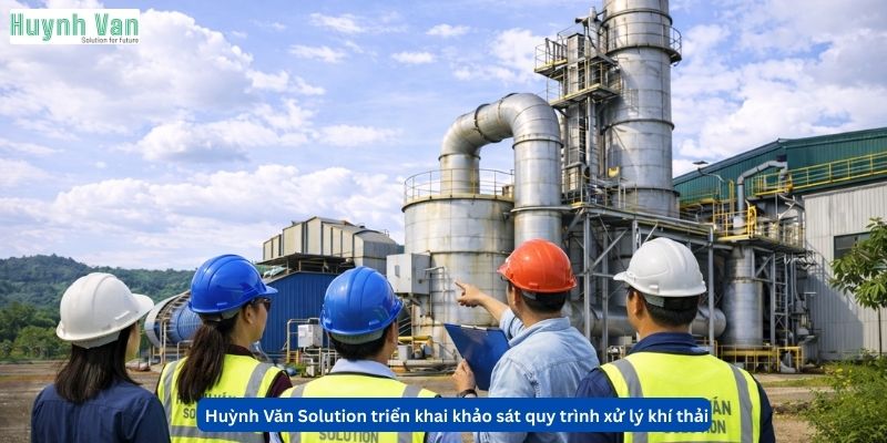 Cách Huỳnh Văn Solution triển khai khảo sát quy trình xử lý khí thải trọn gói