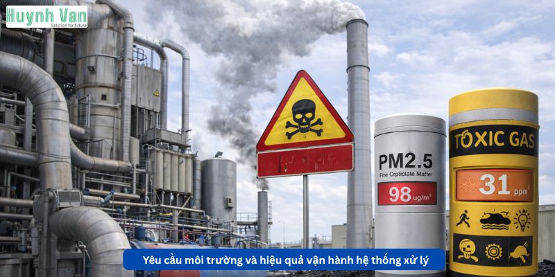 Yêu cầu môi trường và hiệu quả vận hành hệ thống xử lý